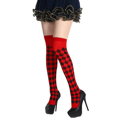 Plusock Halloween Poker Print Thigh High Socks (3 Pairs) - G - One Size - image 6