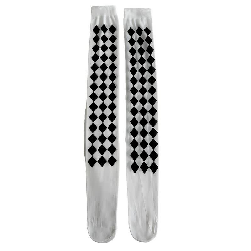 Plusock Halloween Poker Print Thigh High Socks (3 Pairs) - J - One Size - image 9