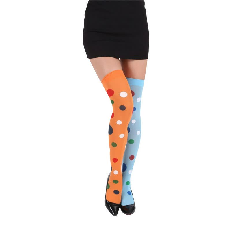 Plusock Halloween Sweetheart Stripe Thigh High Socks (3 Pairs) - B - One Size - image 1