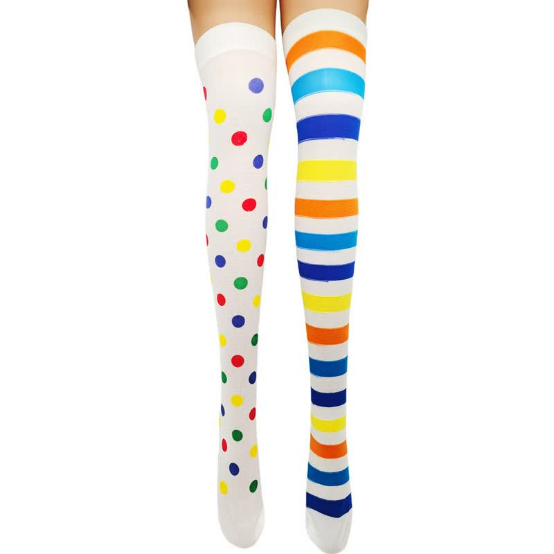 Plusock Haloween Sheer Polka Dot Thigh High Socks (3 Pairs) - I - One Size - image 7