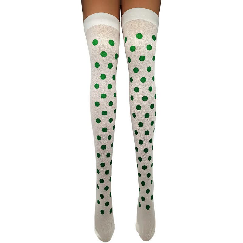 Plusock Haloween Sheer Polka Dot Thigh High Socks (3 Pairs) - K - One Size - image 10