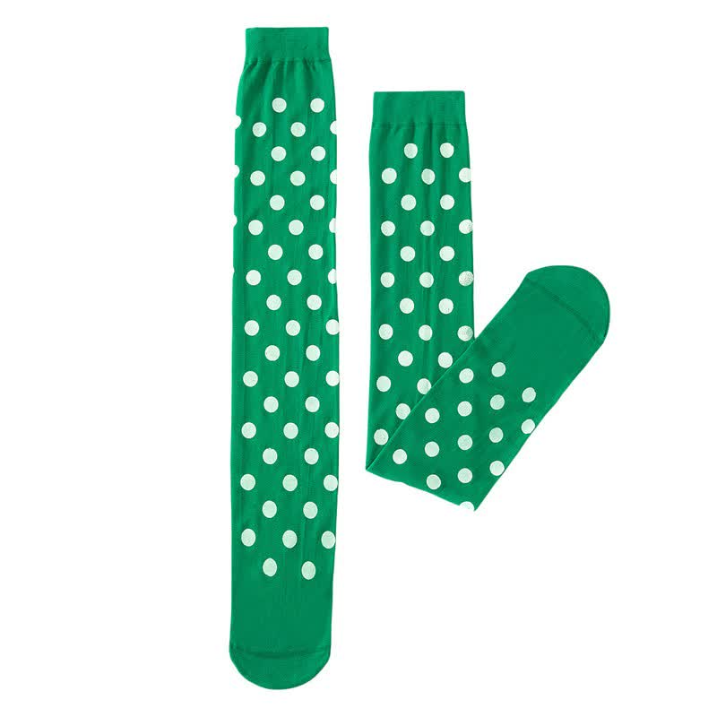 Plusock Haloween Sheer Polka Dot Thigh High Socks (3 Pairs) - L - One Size - image 11