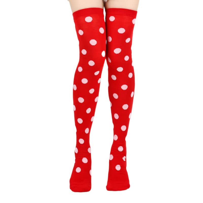 Plusock Haloween Sheer Polka Dot Thigh High Socks (3 Pairs) - image 9