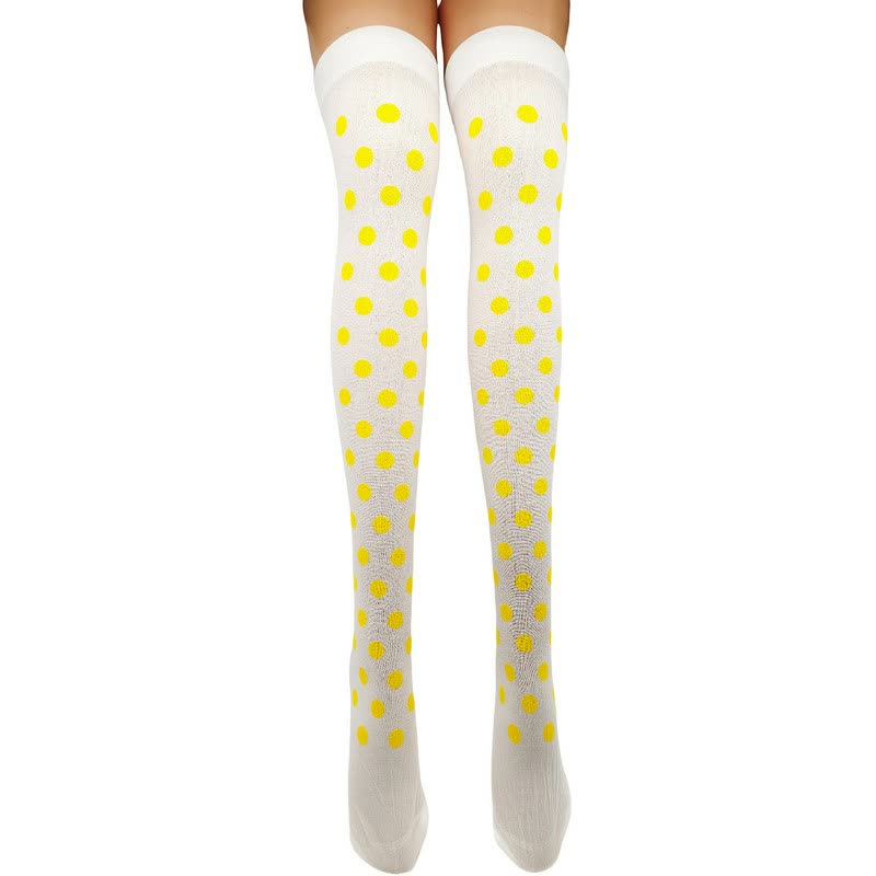 Plusock Haloween Sheer Polka Dot Thigh High Socks (3 Pairs) - H - One Size - image 6