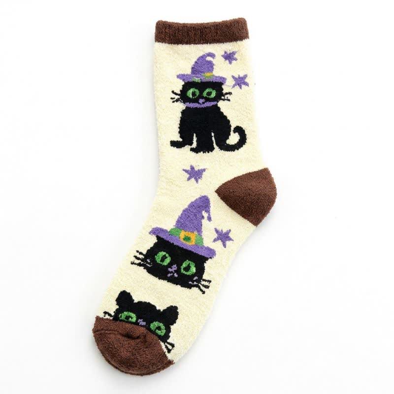 Plusock Halloween Pumpkin Quarter Socks (5 Pairs) - Beige - EU36-40(US3-7) - image 1
