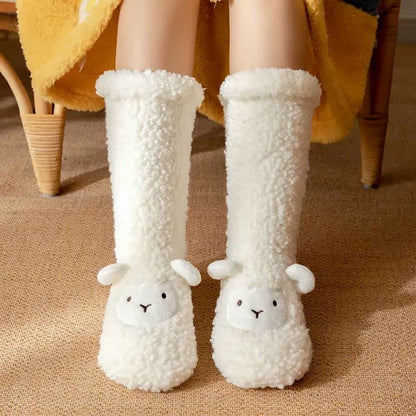 Plusock Cozy Sheep Sherpa Slipper Socks - White - EU35-42(US2-8) - image 0