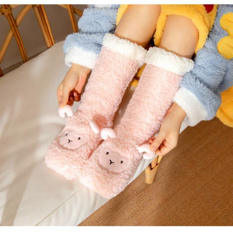 Plusock Cozy Sheep Sherpa Slipper Socks - LightPink - EU35-42(US2-8) - image 1