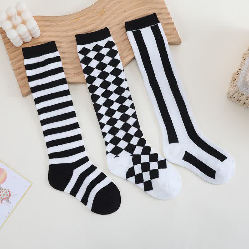 Plusock Varsity Stripe Thigh High Socks (3 Pairs) - Multicolor - EU36-43 (US3-9) - image 0