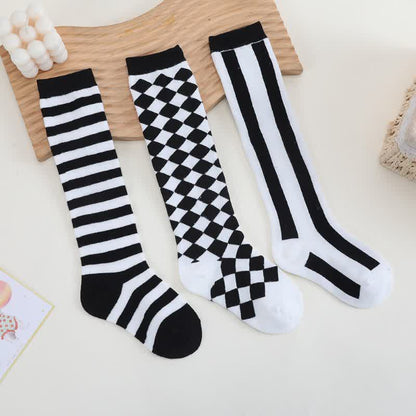 Plusock Varsity Stripe Thigh High Socks (3 Pairs) - Multicolor - EU36-43 (US3-9) - image 0