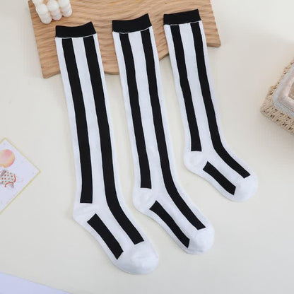 Plusock Varsity Stripe Thigh High Socks (3 Pairs) - image 4