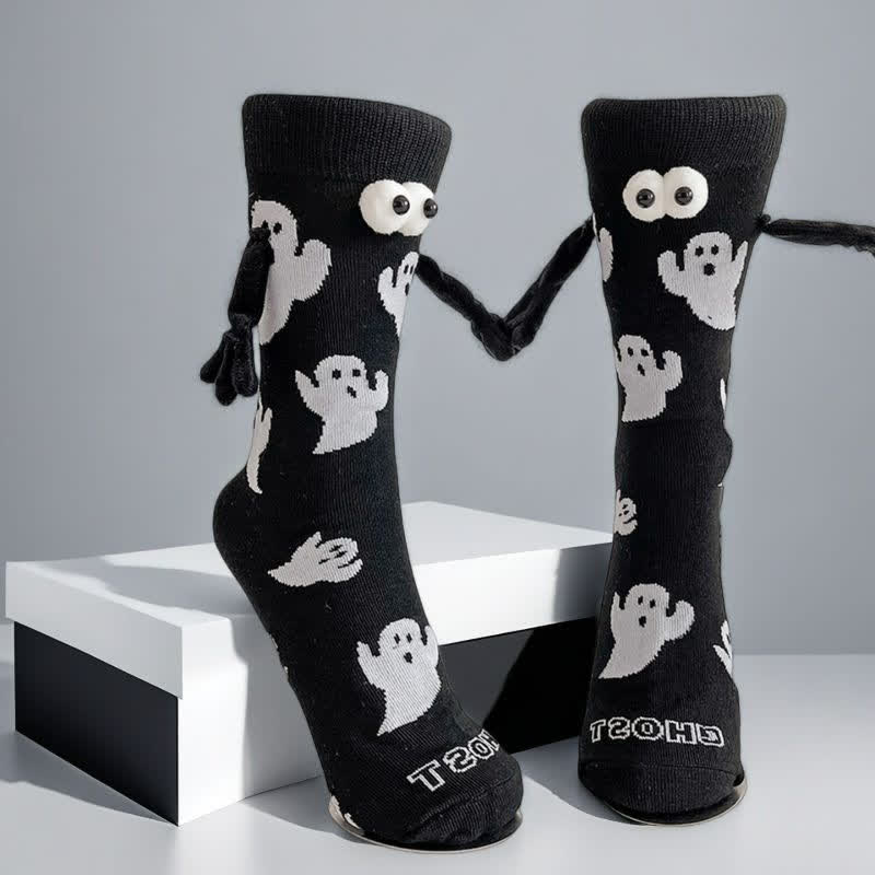 Plusock Halloween Playful Ghost Knit Socks (2 Pairs) - image 4