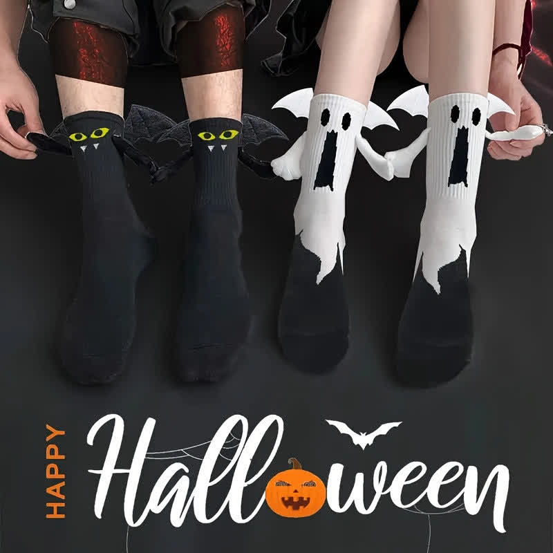Plusock Halloween Ghost And Bat Socks (2 Pairs) - image 4