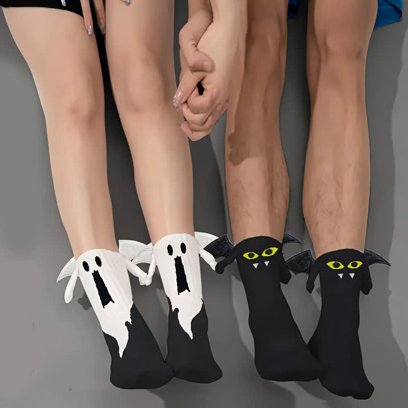 Plusock Halloween Ghost And Bat Socks (2 Pairs) - image 2