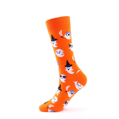 Plusock Halloween Ghost Crew Socks (3 Pairs) - A - EU36-43 (US3-9) - image 1