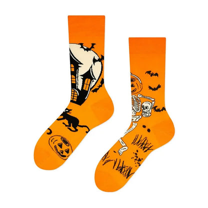 Plusock Halloween Print Crew Socks (4 Pairs) - D - EU36-43 (US3-9) - image 8