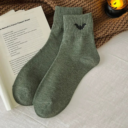 Plusock Halloween Embroidered Quarter Socks (5 Pairs) - DarkOliveGreen - EU36-43 (US3-9) - image 2