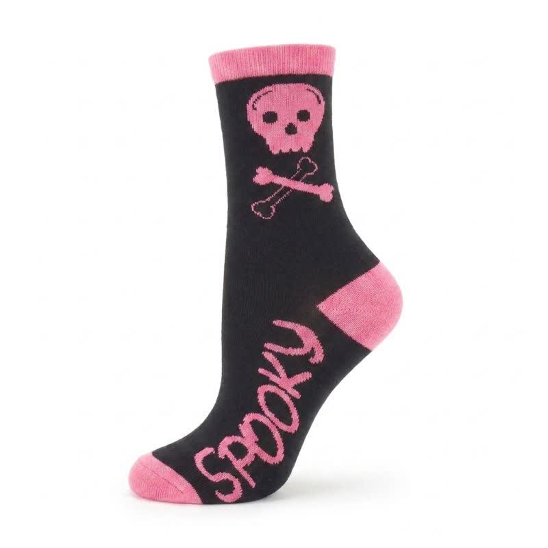 Plusock Halloween Pink Skull Crew Socks (5 Pairs) - B - EU36-43 (US3-9) - image 2