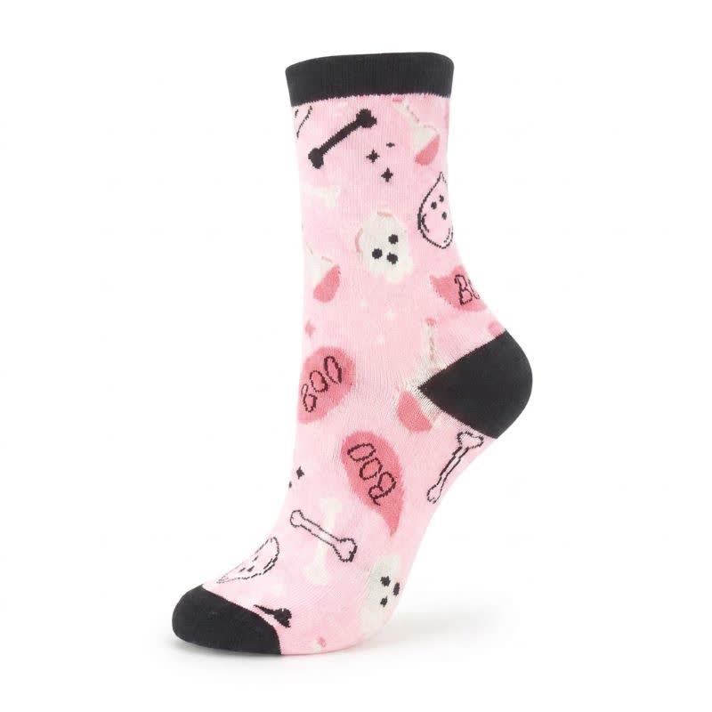 Plusock Halloween Pink Skull Crew Socks (5 Pairs) - E - EU36-43 (US3-9) - image 5