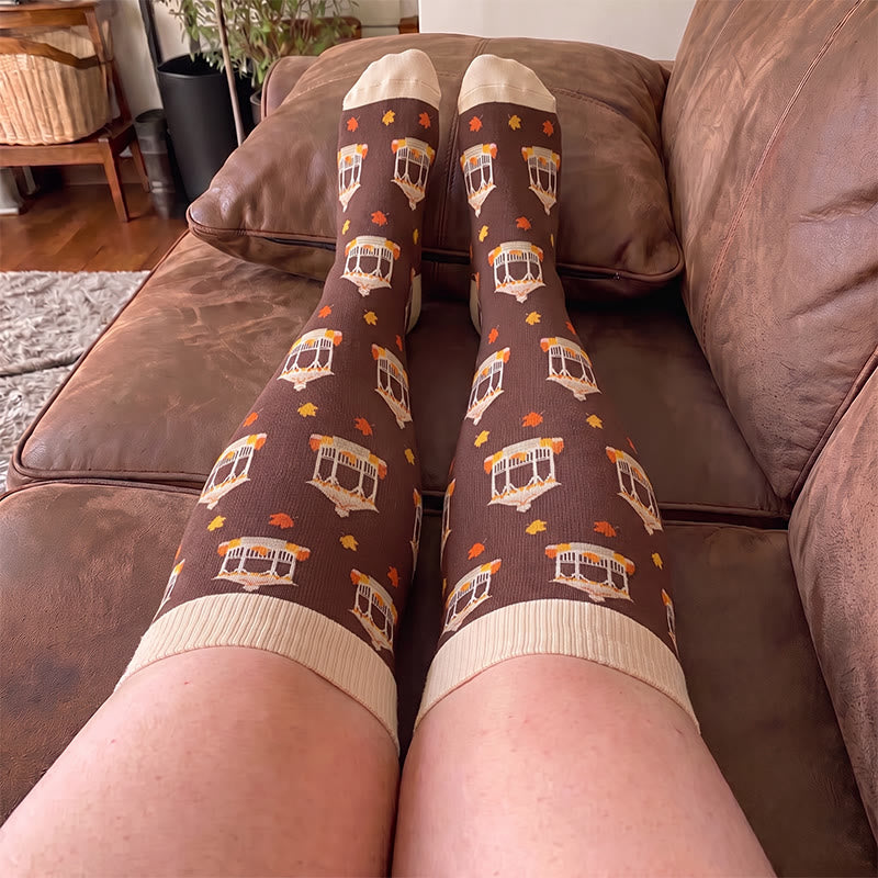 Plusock Plus Size Autumn Whimsy Compression Socks - image 2