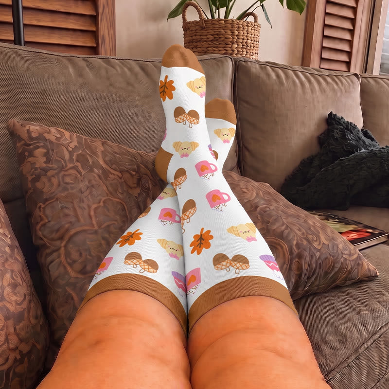 Plusock Plus Size Autumn Whimsy Compression Socks - image 1