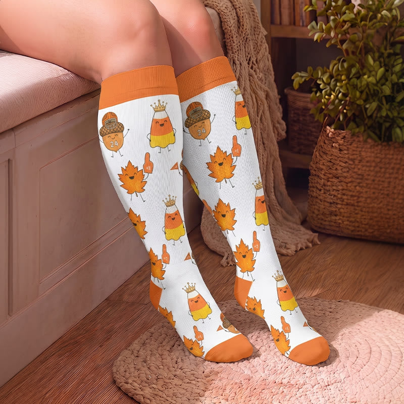 Plusock Plus Size Autumn Whimsy Compression Socks - image 3