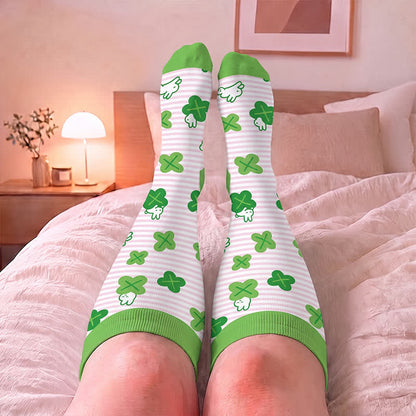 Plusock Plus Size Dragonfly Frog Compression Socks - image 1