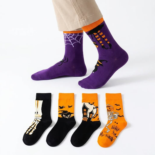 Plusock Halloween Print Crew Socks (4 Pairs) - image 0