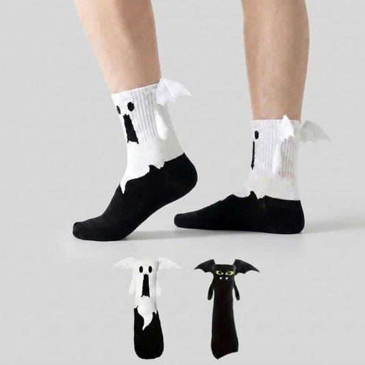 Plusock Halloween Ghost And Bat Socks (2 Pairs) - image 0