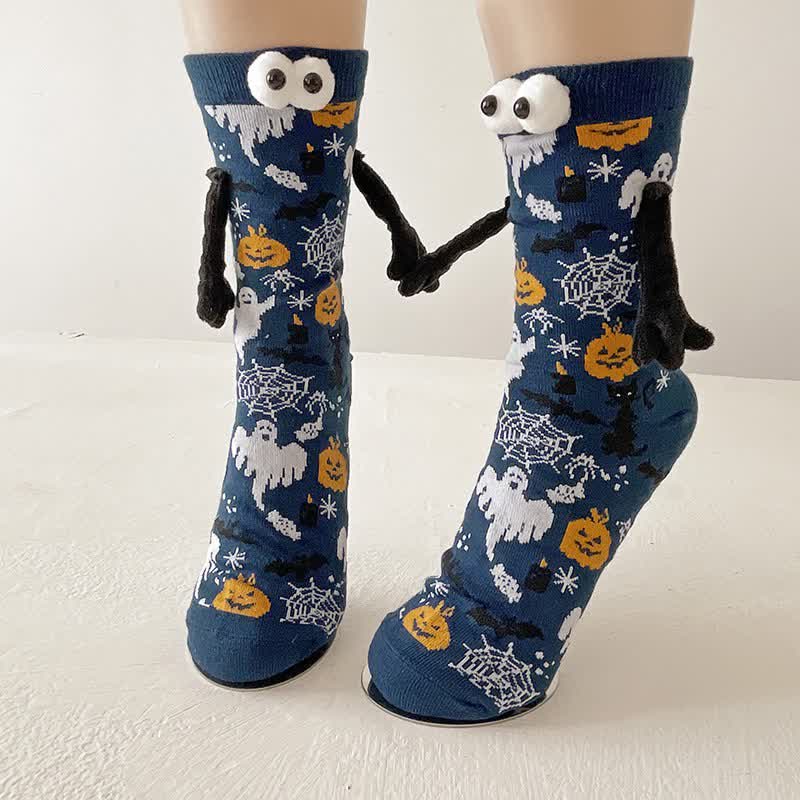 Plusock Spooky 3D Eye Halloween Quarter Socks (4 Pairs) - D - EU36-43 (US3-9) - image 4