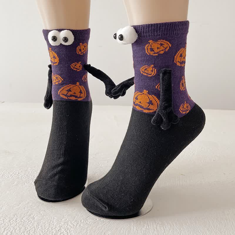 Plusock Spooky 3D Eye Halloween Quarter Socks (4 Pairs) - F - EU36-43 (US3-9) - image 6