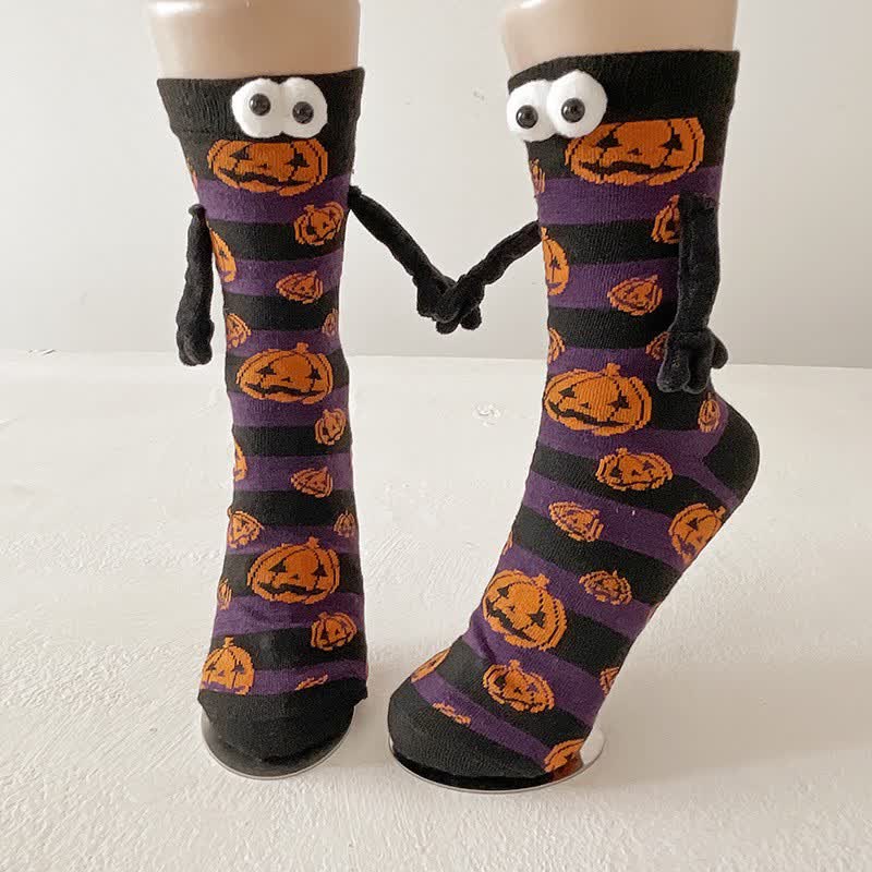 Plusock Spooky 3D Eye Halloween Quarter Socks (4 Pairs) - I - EU36-43 (US3-9) - image 8