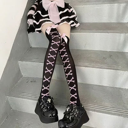 Plusock Halloween Fun Thigh High Socks (4 Pairs) - image 0