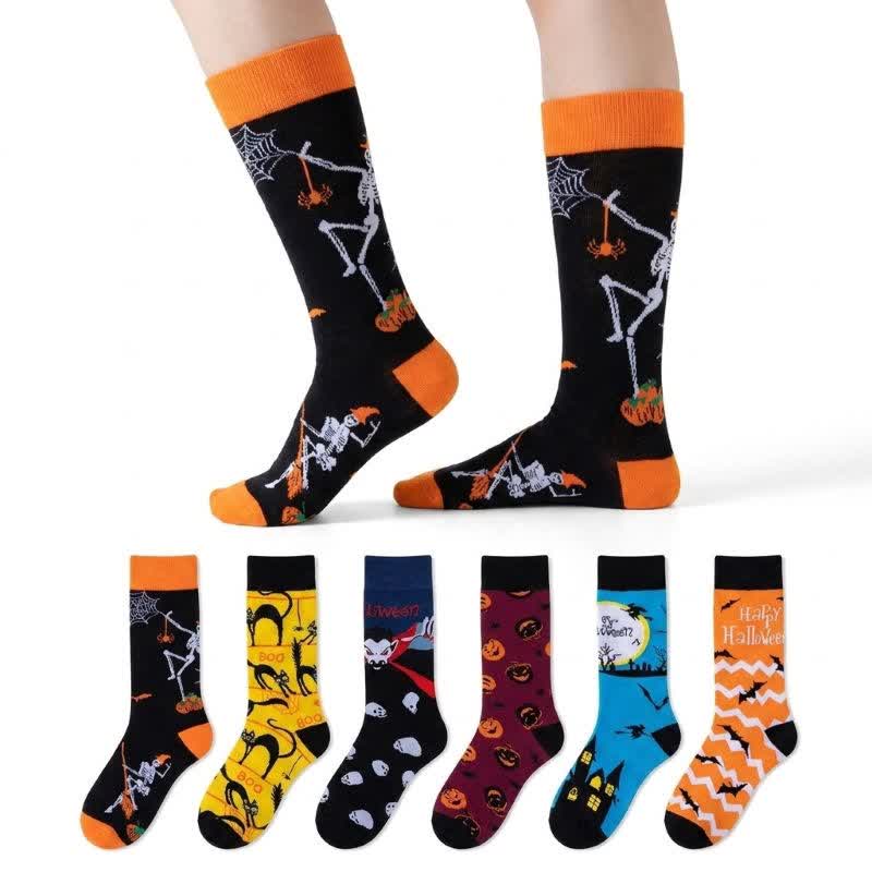 Plusock Halloween Moon Witch Crew Socks (4 Pairs) - image 0
