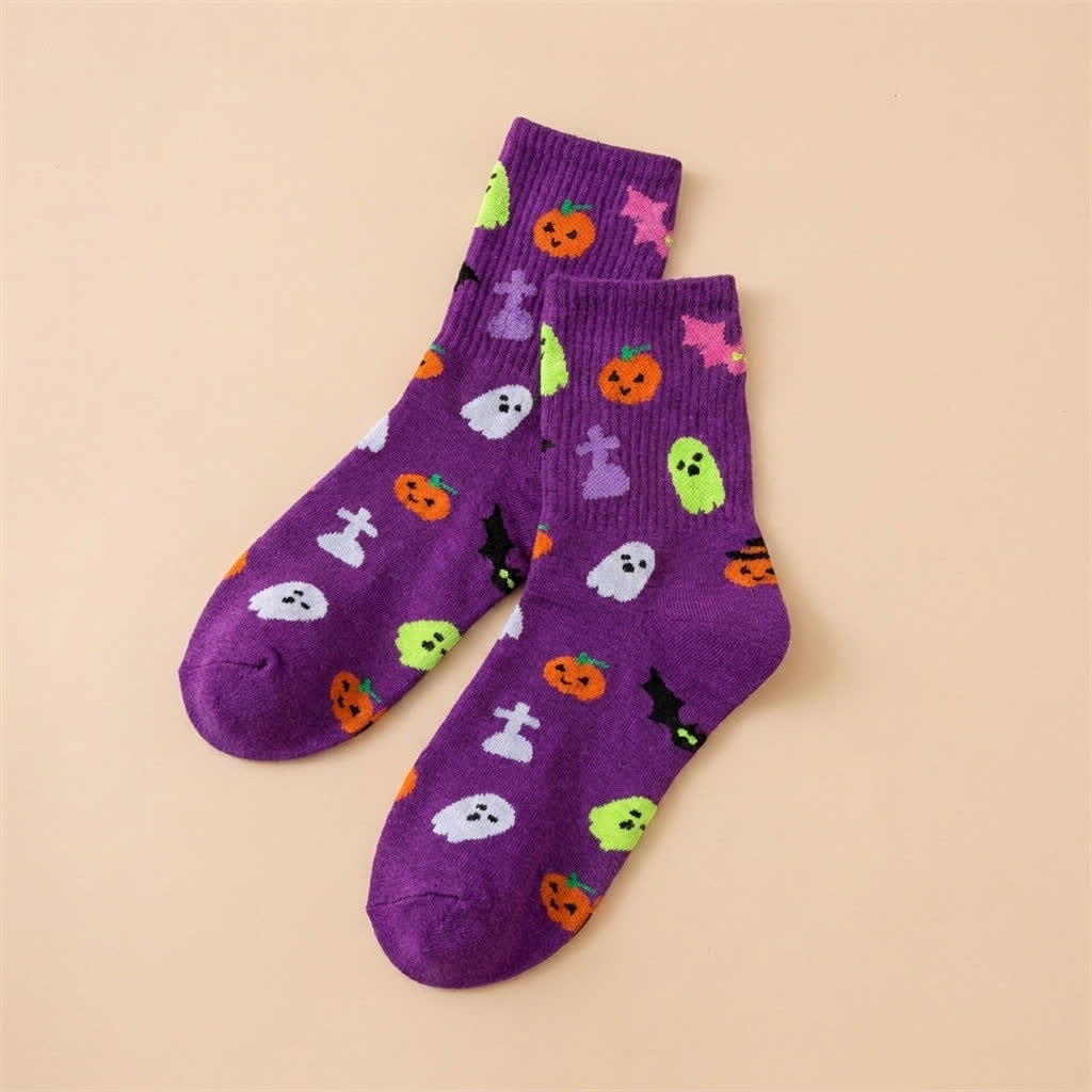 Plusock Halloween Print Quarter Socks (3 Pairs) - F - EU36-43 (US3-9) - image 6
