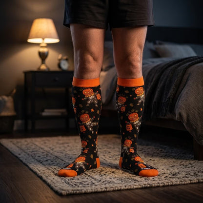 Plusock Plus Size Skull Pumpkin Bunny Compression Socks - image 2