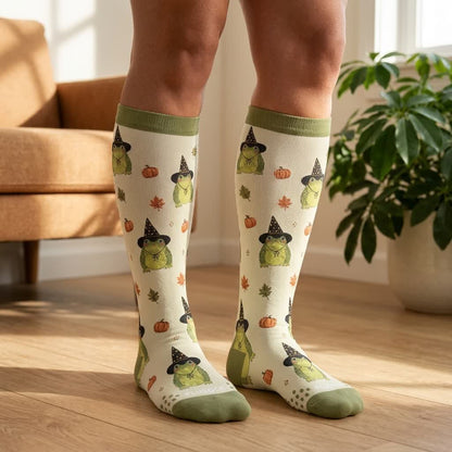Plusock Plus Size Halloween Frog Compression Socks - image 2