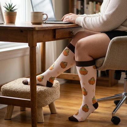 Plusock Plus Size Halloween Frog Compression Socks - image 1