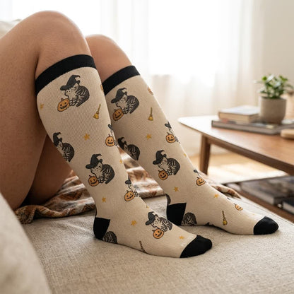 Plusock Plus Size Witch Cat Rabbit Compression Socks - image 1
