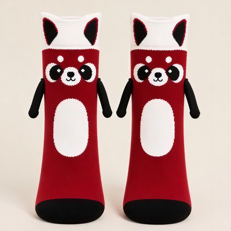 Plusock Cozy Hand Holding Animal Quarter Socks(2 Pairs) - image 7