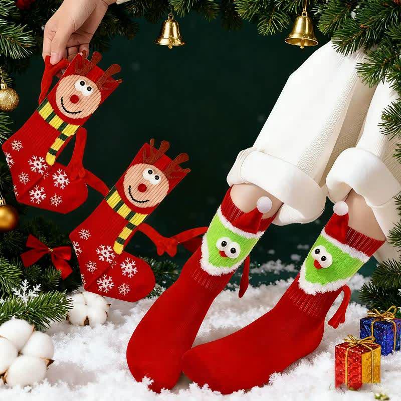 Plusock Festive Cartoon Face Polycotton Ankle Socks(4 Pairs) - image 2