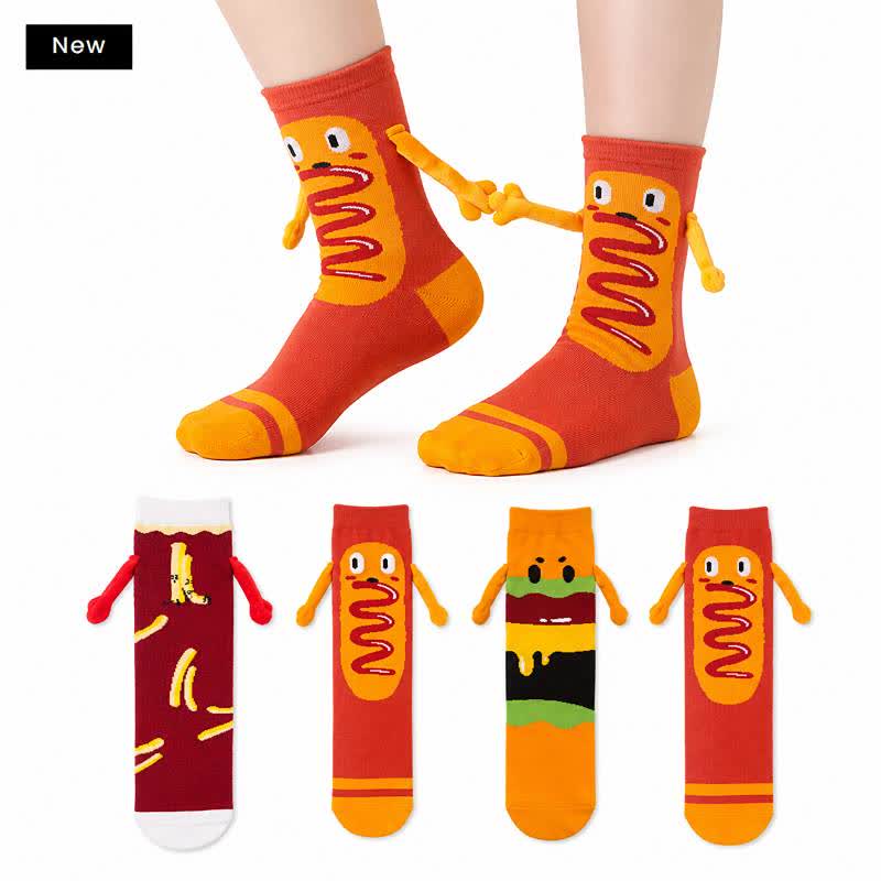 Plusock Playful Food Print Polycotton Quarter Socks(3 Pairs) - Multicolor - EU36-42(US3-9) - image 0