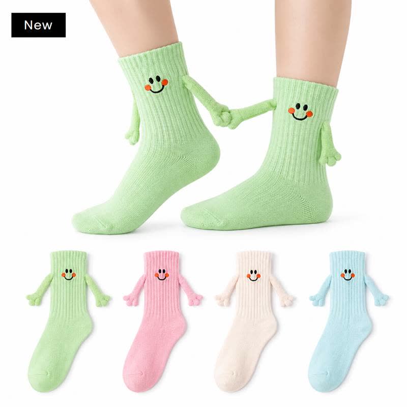 Plusock Smiley Embroidered Knit Quarter Socks - Multicolor - EU36-42(US3-9) - image 0