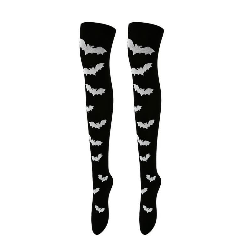Plusock Halloween Assorted Print Over Knee Thigh Socks (4 Pairs) - A - EU36-43 (US3-9) - image 2
