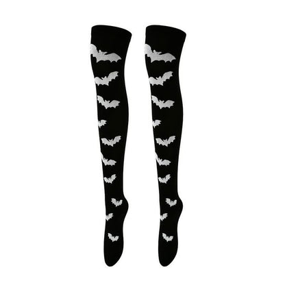 Plusock Halloween Assorted Print Over Knee Thigh Socks (4 Pairs) - A - EU36-43 (US3-9) - image 2