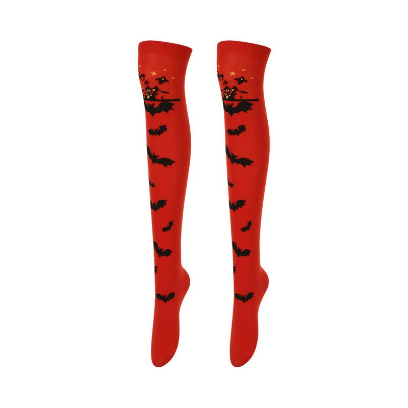 Plusock Halloween Assorted Print Over Knee Thigh Socks (4 Pairs) - B - EU36-43 (US3-9) - image 3