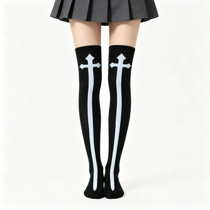 Plusock Halloween Fun Over Knee Thigh Socks (4 Pairs) - D - EU36-43 (US3-9) - image 4