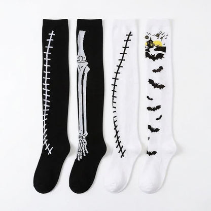 Plusock Halloween Party Over Knee Thigh Socks (4 Pairs) - Multicolor - EU36-43 (US3-9) - image 0