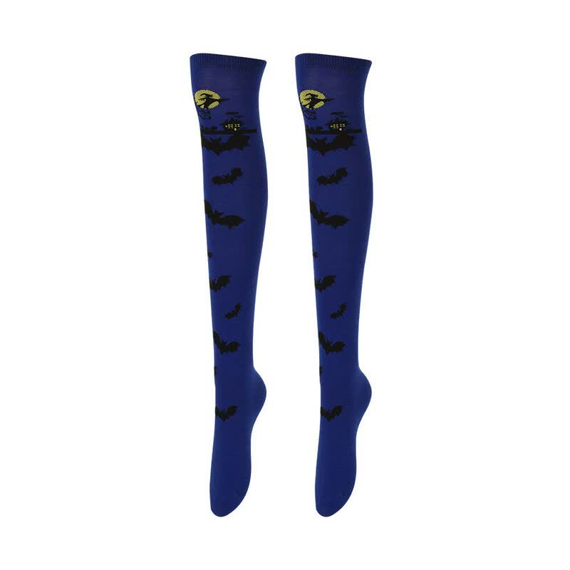 Plusock Halloween Bold Over Knee Thigh Socks (4 Pairs) - A - EU36-43 (US3-9) - image 1