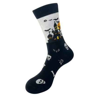 Plusock Halloween Spider Web Print Crew Socks (5 Pairs) - B - EU36-43 (US3-9) - image 2