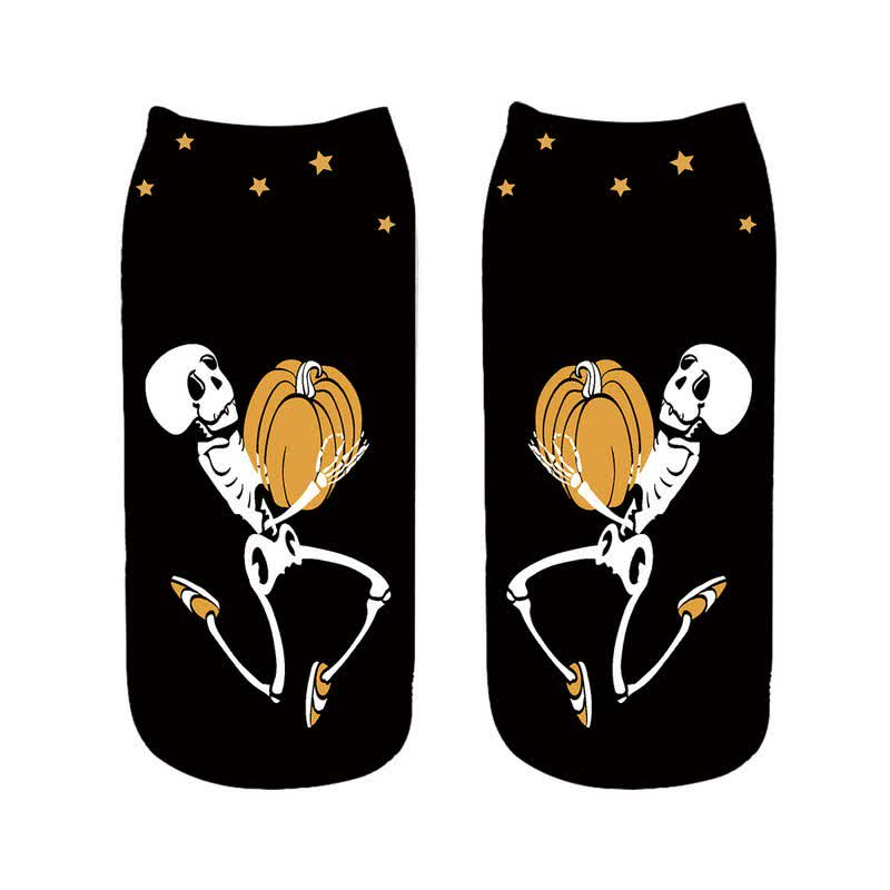 Plusock Halloween Skeleton Playing Saxophone Ankle Socks (5 Pairs) - C - EU36-43 (US3-9) - image 3